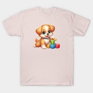 Cute puppy dog playing T-Shirt